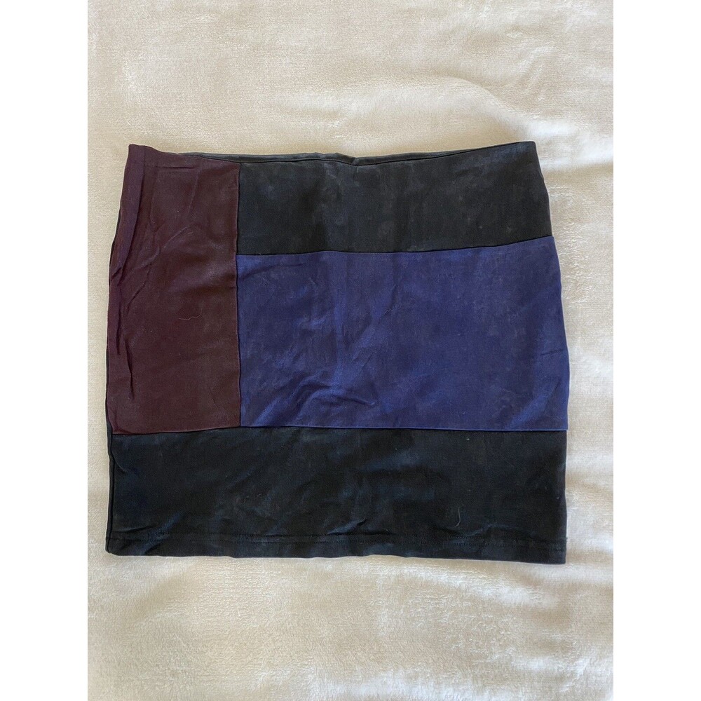 Krisa Short Black Block Short Stretch Skirt SZ L
